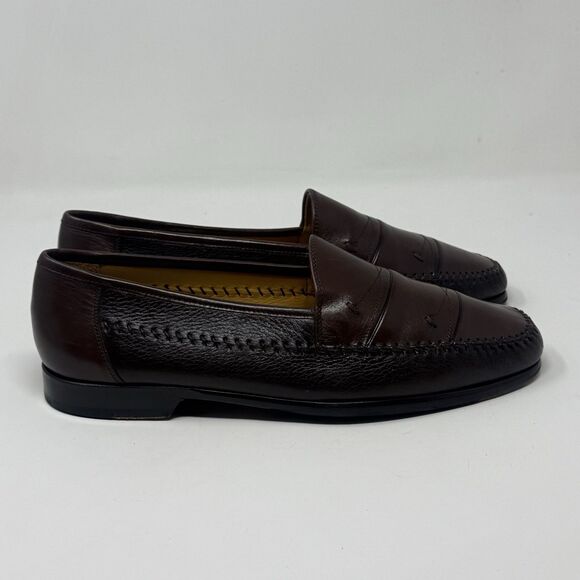 Mezlan Orense 309M Dress Shoes Mens 10 M Brown Deerskin Leather Slip On Loafers main image 8